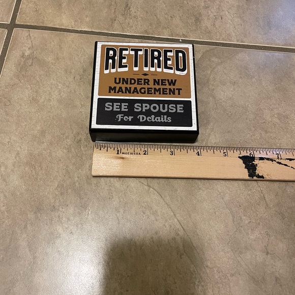 Table Decor, wood, 4X4in, perfect retirement gift. - Picture 3 of 3